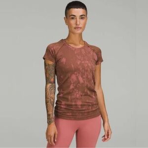 Lululemon Swiftly Tech Short Sleeve Shirt 2.0, Shadow Bloom Roasted Brown - 4